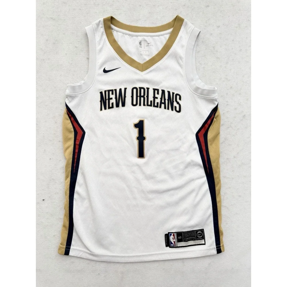 Zion‎ Williamson #1 New Orleans Pelicans Nike NBA Swingman Jersey White Sz 40 S